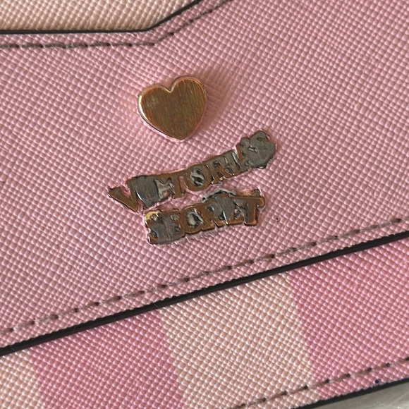 Pink Victoria’s Secret Signature Striped Coin Purse - Picture 2 of 5